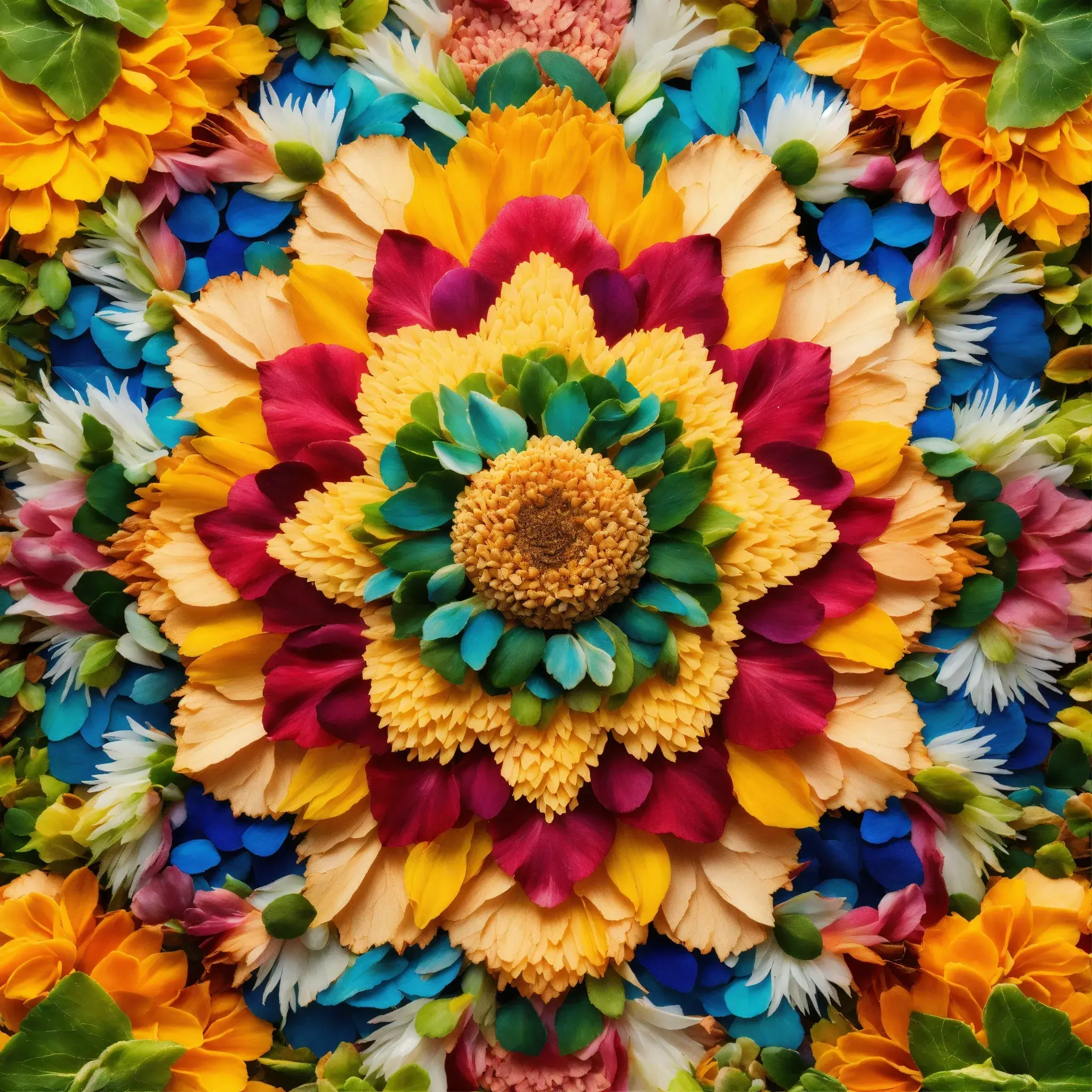 Arrangement with blue iris and pink gerbera