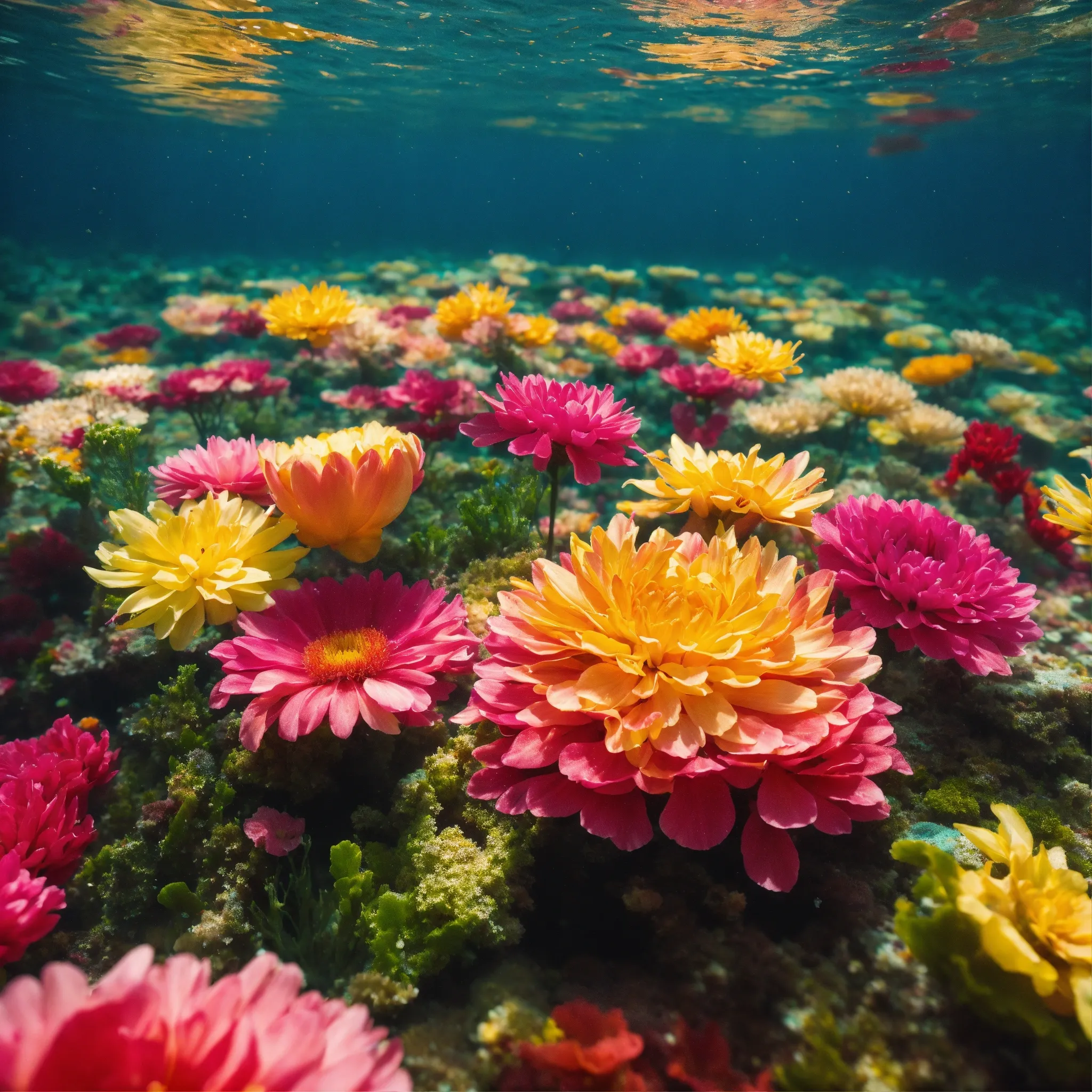 Arrangement with blue iris, pink gerbera, purple allium and sage