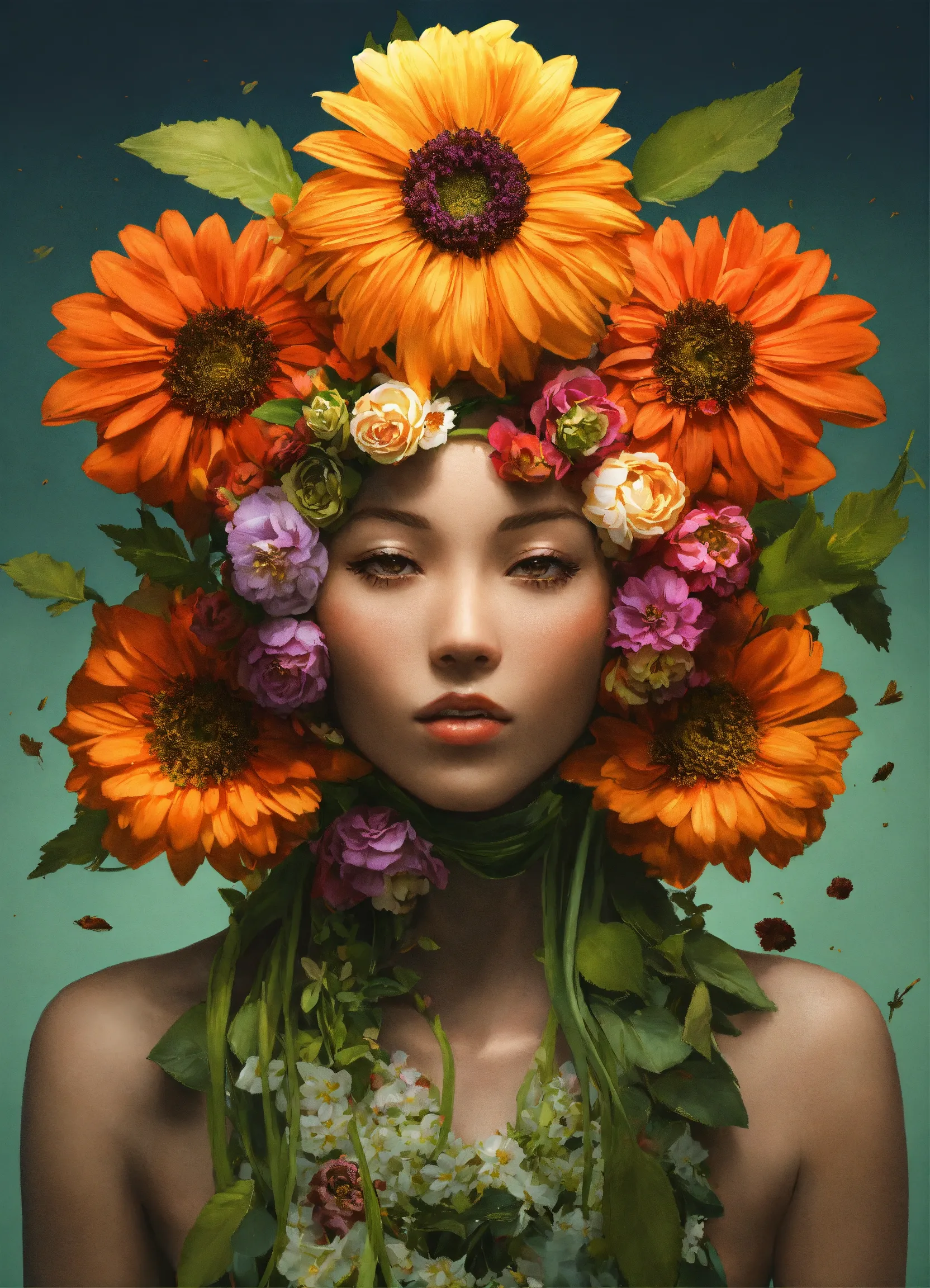 Infographic showing the impact of different flower scents on human brain activity